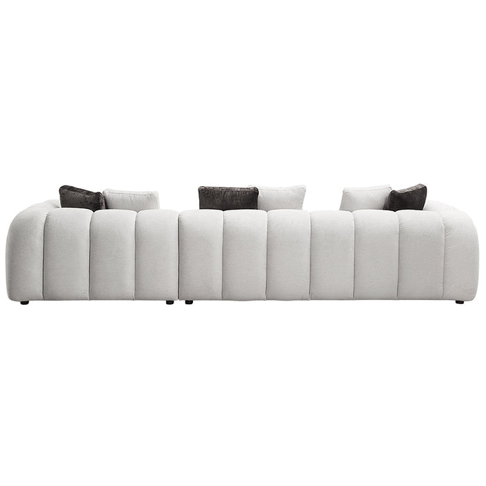 Manilla 145"L Upholstered Sectional Sofa with 8 Pillows