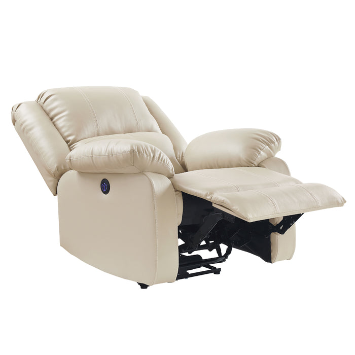 Zuriel 34"W Upholstered Power Motion Recliner with USB