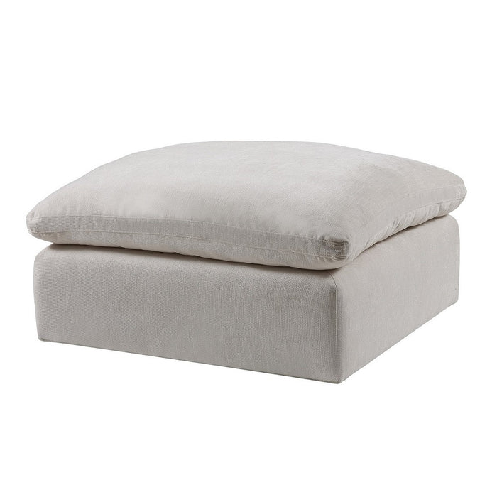 Naveen 37"W Linen Modular - Ottoman