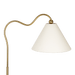 Majestic Brass Ring Base Curved Floor Lamp with Triangle White Drum Shade - West Lamp