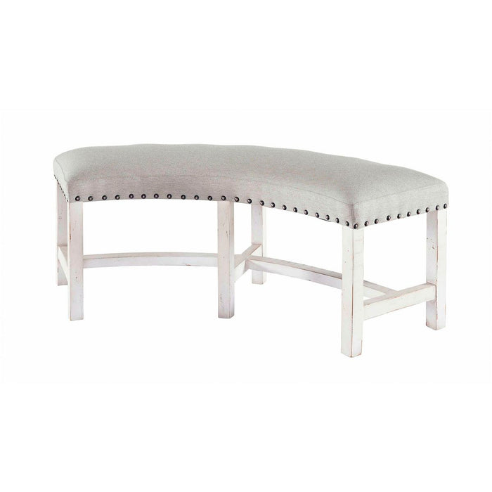 Condesa White Round Bench