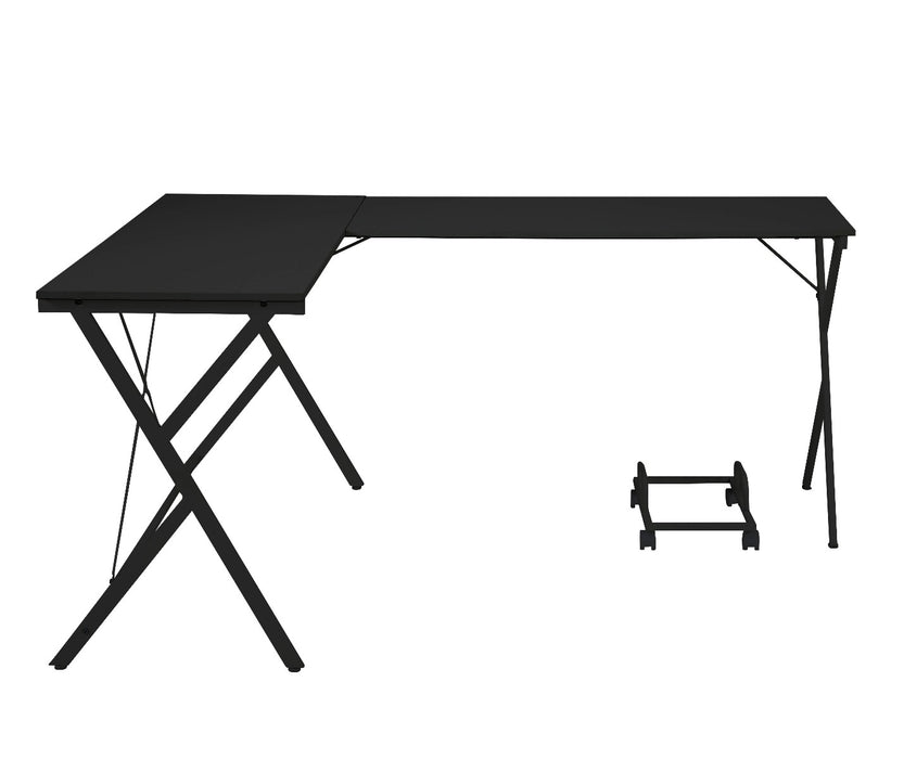 Demas 62"L Computer Desk with X-Shape Metal Frame