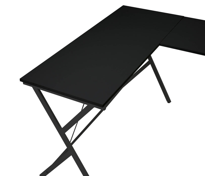 Demas 62"L Computer Desk with X-Shape Metal Frame