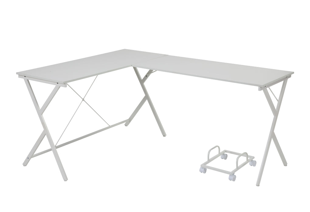 Demas 62"L Computer Desk with X-Shape Metal Frame