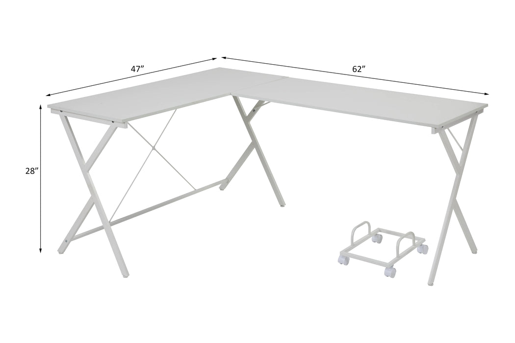 Demas 62"L Computer Desk with X-Shape Metal Frame