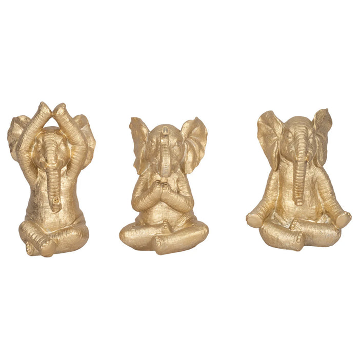 Resin Yoga Elephants