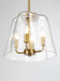 Soiree Four Candle Lights Pendant With Clear Glass - Satin Brass - West Lamp