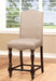 HURDSFIELD Antique Cherry/Beige Counter Ht. Chair (2/CTN) - Canales Furniture